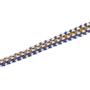 Kidult Bracciale in acciaio e nylon in blu e arancione 831197
